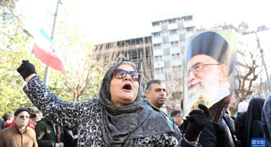 伊朗民眾舉行反騷亂集會